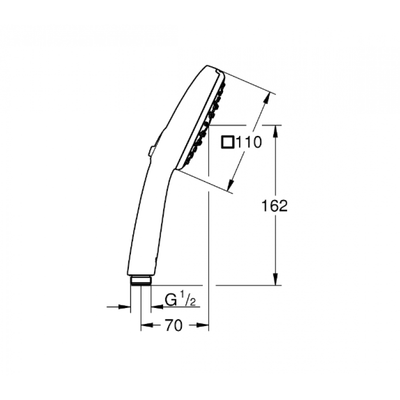 Ръчен душ с 3 фукнции GROHE TEMPESTA CUBE 110 - цена: 45.00лв.